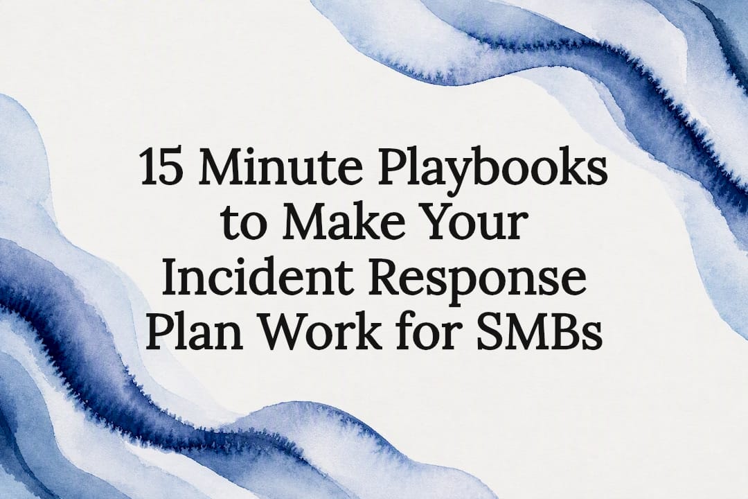 15 Minute Playbooks to Make Your Incident Response Plan Work for SMBs